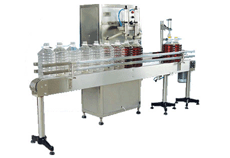 直線式雙頭半自動食用油灌裝機